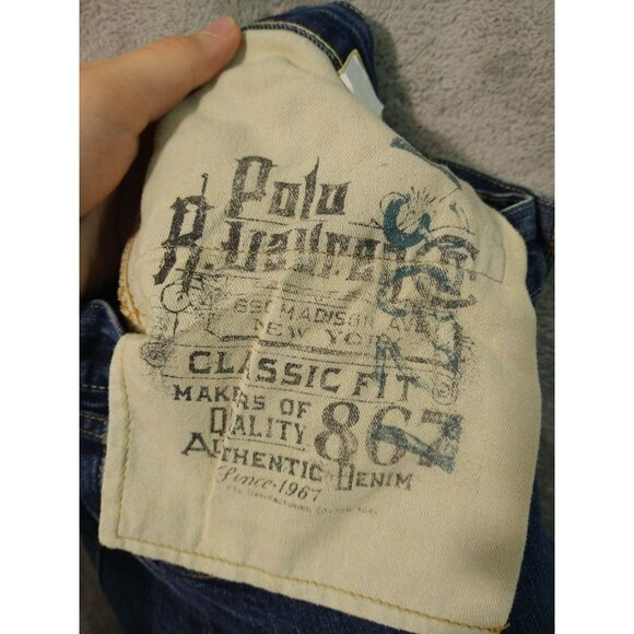 Polo Ralph Lauren Jeans Mens 34x32 Blue Denim 867 Classic Fit Straight Leg - Picture 7 of 10